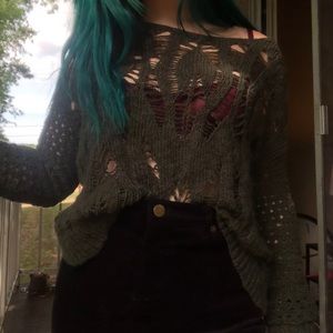 Forest green knit sweater